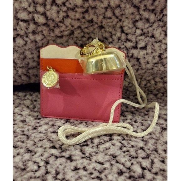 Bath & Body Works Pink Wearable ID Necklace Keychain Lanyard Pocketbac Holder - Picture 1 of 7